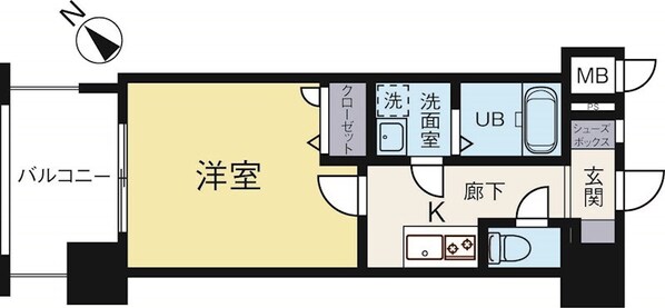 天神駅 徒歩6分 9階の物件間取画像